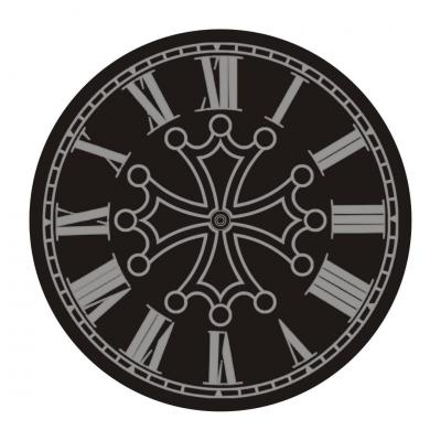 Horloge croix occitane 1 dessin large 